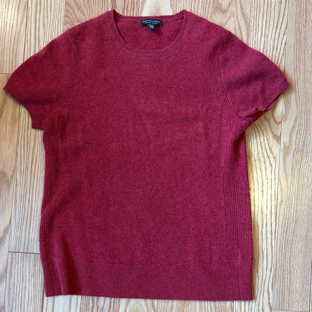 Saks Fifth Avenue Rich Red Cashmere Sweater